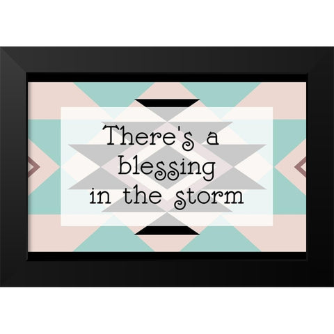 Blessing in The Storm Black Modern Wood Framed Art Print by Grey, Jace