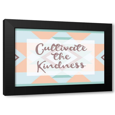 Cultivate The Kindness Black Modern Wood Framed Art Print with Double Matting by Grey, Jace