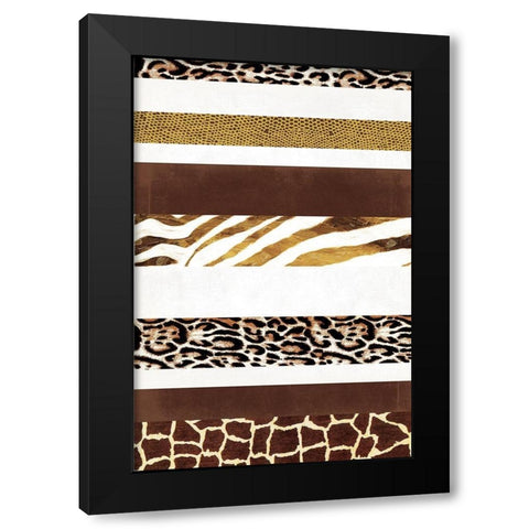 Clean Animal Print Stripes Black Modern Wood Framed Art Print by Grey, Jace