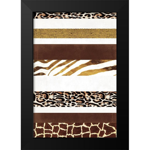 Clean Animal Print Stripes Black Modern Wood Framed Art Print by Grey, Jace
