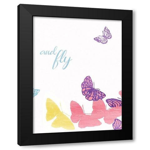 And Fly Black Modern Wood Framed Art Print by Grey, Jace