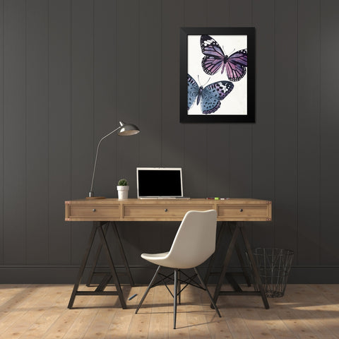 Butterfly High Three Black Modern Wood Framed Art Print by Grey, Jace