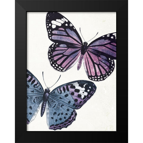 Butterfly High Three Black Modern Wood Framed Art Print by Grey, Jace