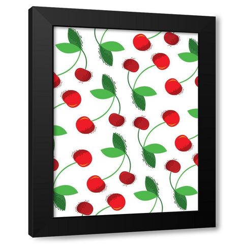 Cherry on Top Black Modern Wood Framed Art Print with Double Matting by Grey, Jace