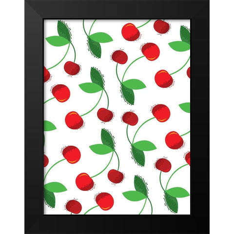 Cherry on Top Black Modern Wood Framed Art Print by Grey, Jace