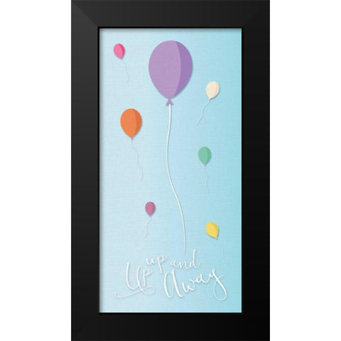 Up Up And Away Black Modern Wood Framed Art Print by Grey, Jace