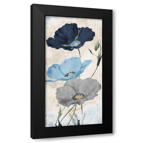 Soft Florals Black Modern Wood Framed Art Print by Grey, Jace