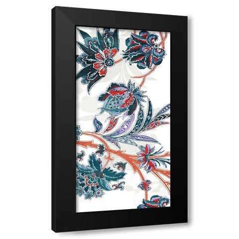 Wandering Flowers Mate Black Modern Wood Framed Art Print by Grey, Jace