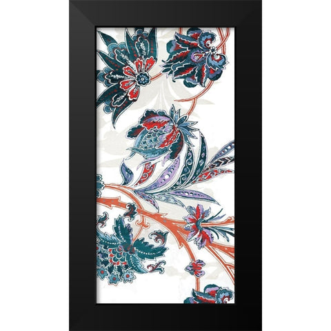 Wandering Flowers Mate Black Modern Wood Framed Art Print by Grey, Jace