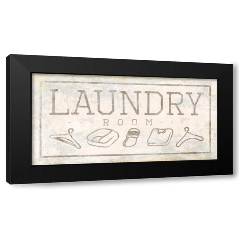 Laundry Room Black Modern Wood Framed Art Print by Grey, Jace