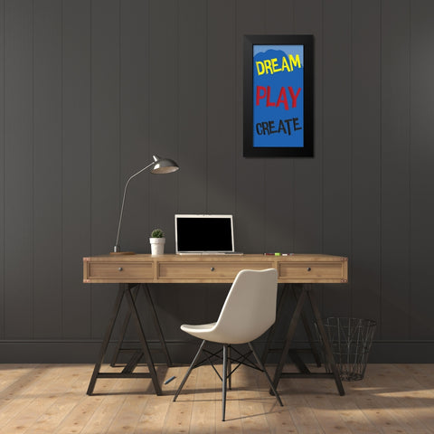 Dream Black Modern Wood Framed Art Print by Grey, Jace