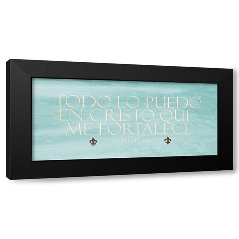 Filipenses Todo Mint Black Modern Wood Framed Art Print with Double Matting by Grey, Jace
