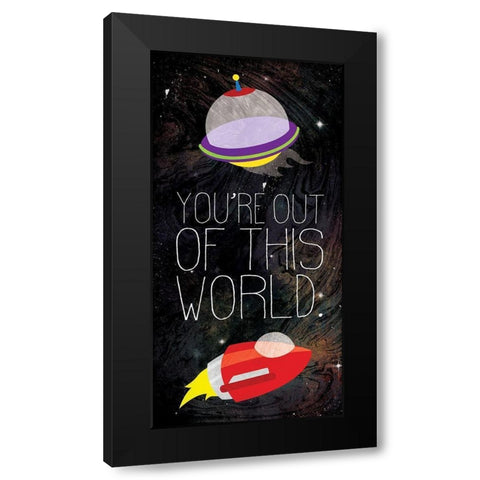 Out Of This World Black Modern Wood Framed Art Print by Grey, Jace