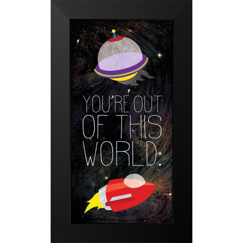 Out Of This World Black Modern Wood Framed Art Print by Grey, Jace