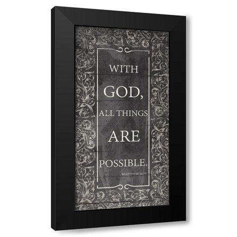 With God Black Modern Wood Framed Art Print by Grey, Jace