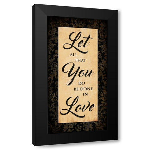 Let You Love Black Modern Wood Framed Art Print by Grey, Jace