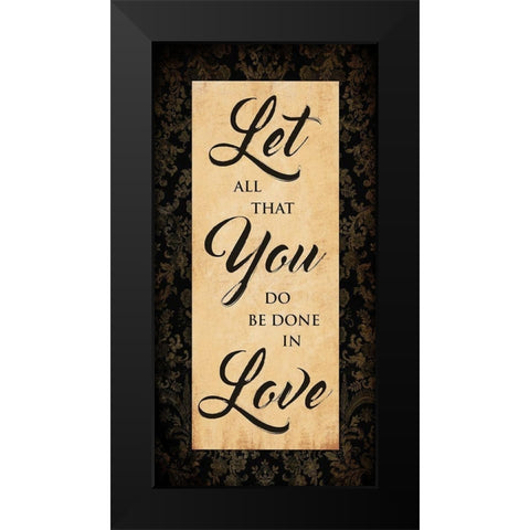 Let You Love Black Modern Wood Framed Art Print by Grey, Jace