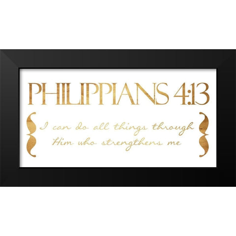 I Can Do All Black Modern Wood Framed Art Print by Grey, Jace