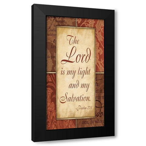 Lord is My Light Black Modern Wood Framed Art Print by Grey, Jace