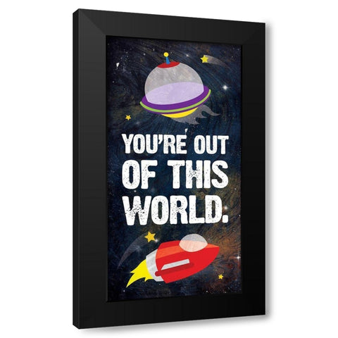 Out Of This World Blue New Black Modern Wood Framed Art Print by Grey, Jace