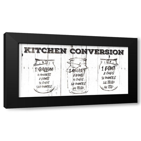 Kitchen Conversion BW Black Modern Wood Framed Art Print by Grey, Jace