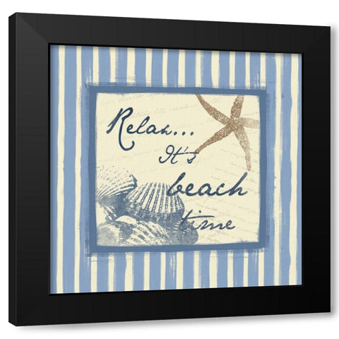Relax Black Modern Wood Framed Art Print by Grey, Jace