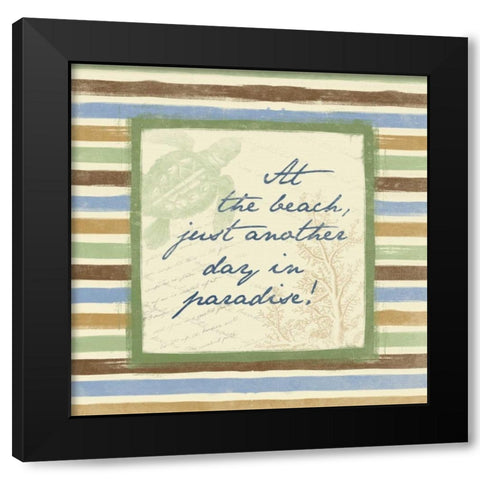 Paradise Black Modern Wood Framed Art Print by Grey, Jace