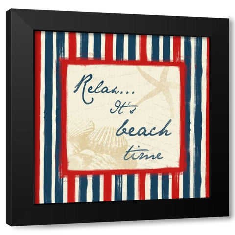 Relax Black Modern Wood Framed Art Print by Grey, Jace