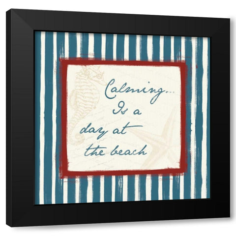 Calming  Newblue Black Modern Wood Framed Art Print by Grey, Jace
