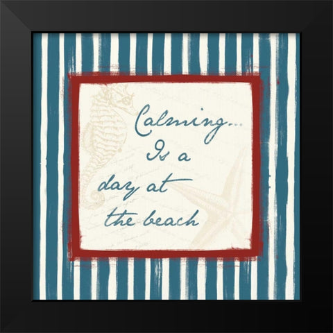 Calming  Newblue Black Modern Wood Framed Art Print by Grey, Jace