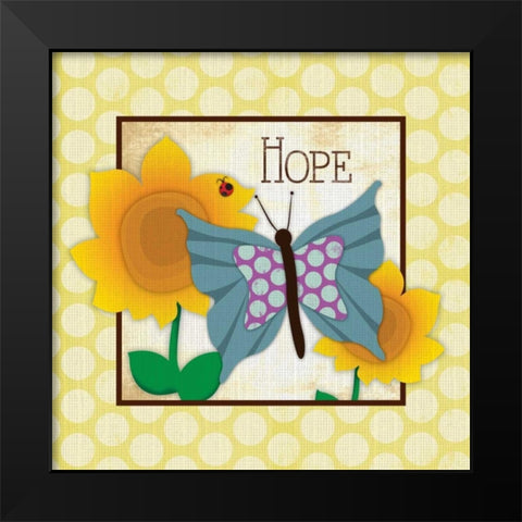 Hope Black Modern Wood Framed Art Print by Grey, Jace