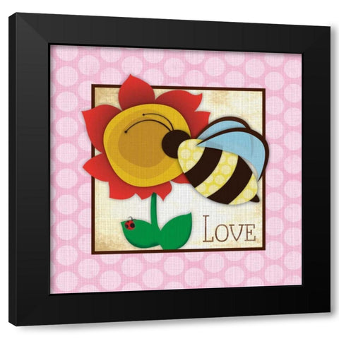 Love Black Modern Wood Framed Art Print by Grey, Jace