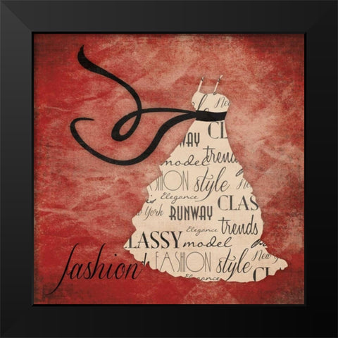 Fashion Black Modern Wood Framed Art Print by Grey, Jace
