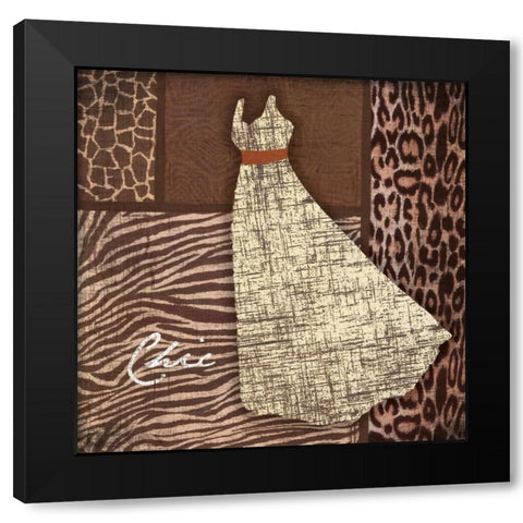 Chic Black Modern Wood Framed Art Print by Grey, Jace