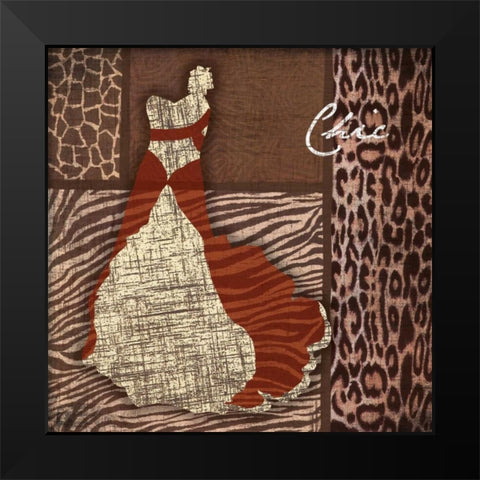 Chic Black Modern Wood Framed Art Print by Grey, Jace