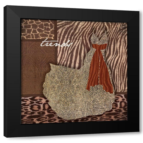 Trends Black Modern Wood Framed Art Print by Grey, Jace