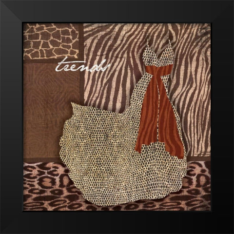 Trends Black Modern Wood Framed Art Print by Grey, Jace