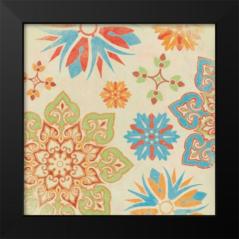 Suzani 2 Black Modern Wood Framed Art Print by Grey, Jace