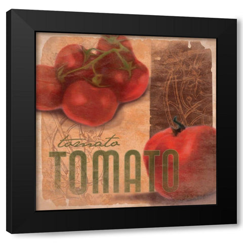 Tomato 2 Black Modern Wood Framed Art Print by Grey, Jace