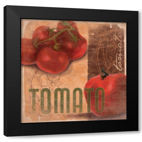 Tomato Black Modern Wood Framed Art Print with Double Matting by Grey, Jace