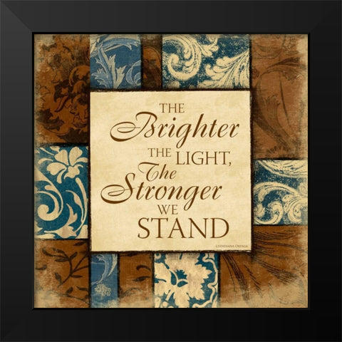 Brighter Black Modern Wood Framed Art Print by Grey, Jace