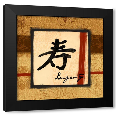 Longevity Black Modern Wood Framed Art Print with Double Matting by Grey, Jace