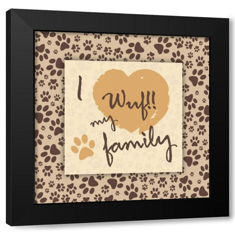 Dog Black Modern Wood Framed Art Print by Grey, Jace