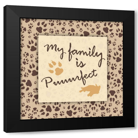 Cat Black Modern Wood Framed Art Print by Grey, Jace