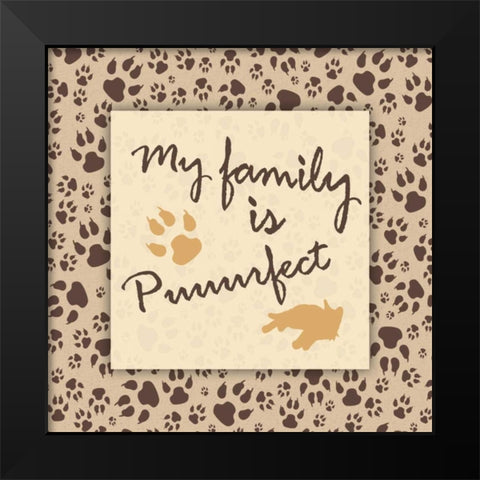 Cat Black Modern Wood Framed Art Print by Grey, Jace