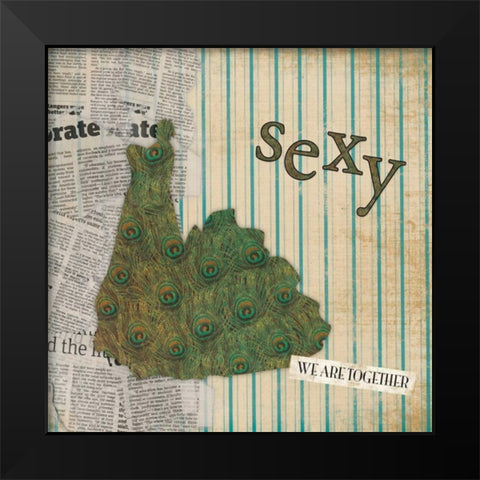 Sexy Black Modern Wood Framed Art Print by Grey, Jace