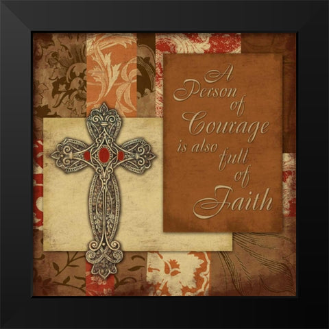 English Faith Black Modern Wood Framed Art Print by Grey, Jace