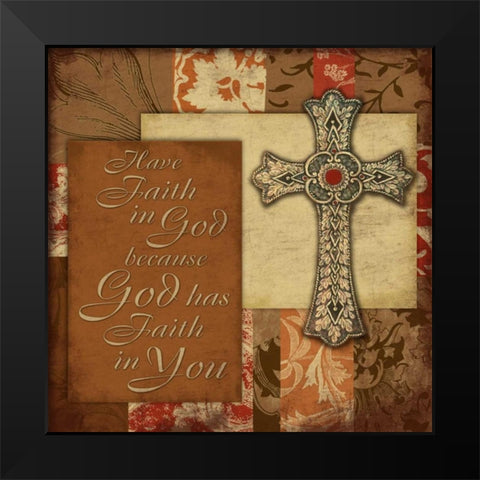 English Faith Black Modern Wood Framed Art Print by Grey, Jace