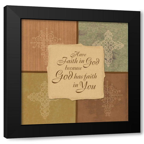 English4patch Black Modern Wood Framed Art Print with Double Matting by Grey, Jace