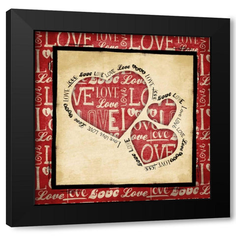 Valentine Black Modern Wood Framed Art Print with Double Matting by Grey, Jace
